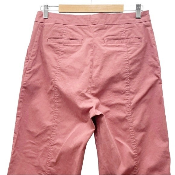Boden Classic Stretch Cotton Chino High Rise Straight Leg Pants Rose Size 8 - Picture 5 of 11